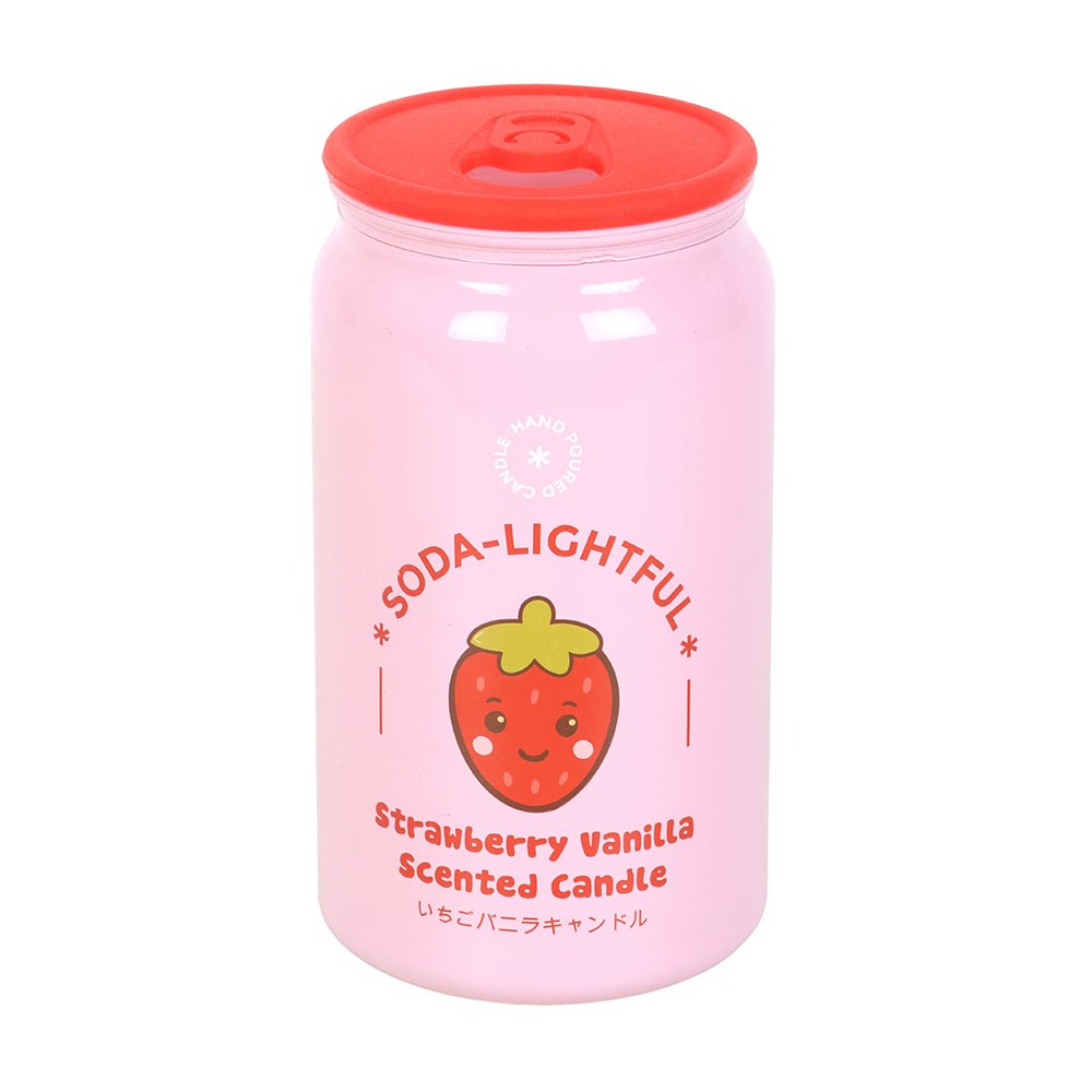 Strawberry Vanilla Soda Can Candle