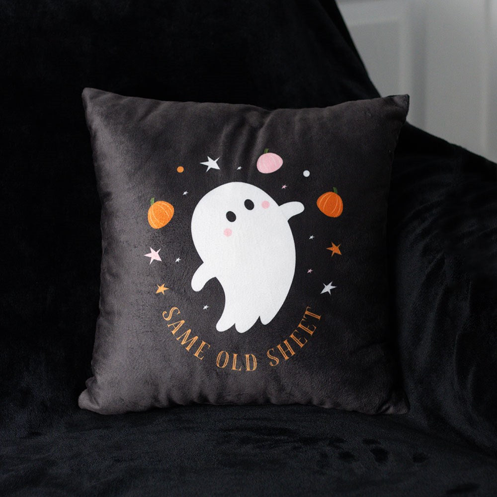 Square Same Old Sheet Ghost Cushion 35cm