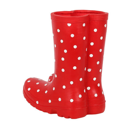 Welly Boot Planter - Red