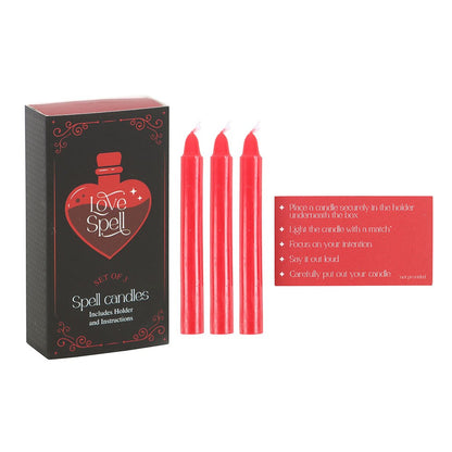 Set of 3 Love Spell Candles In A Box