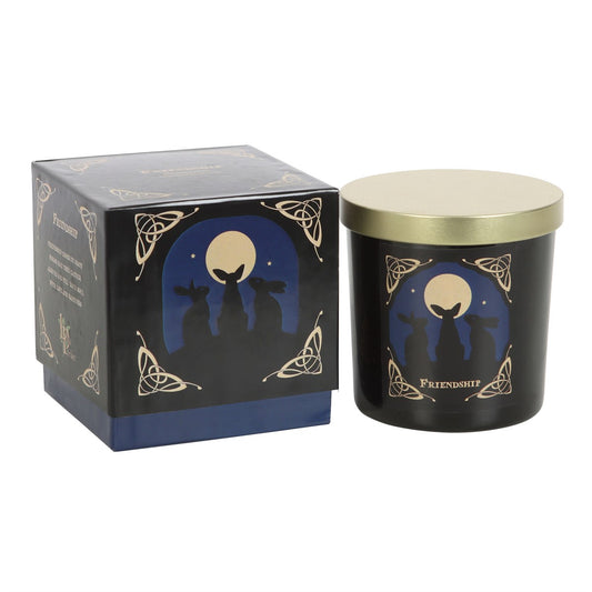 Moon Gazing Hares Friendship Candle