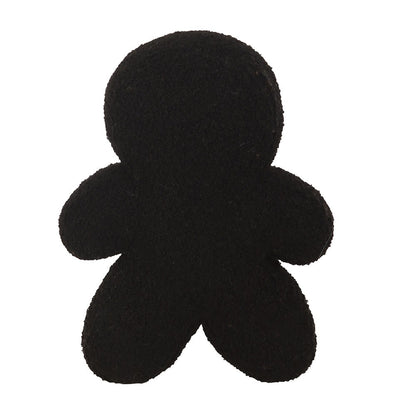 Gingerbread Man Boucle Cushion - Black