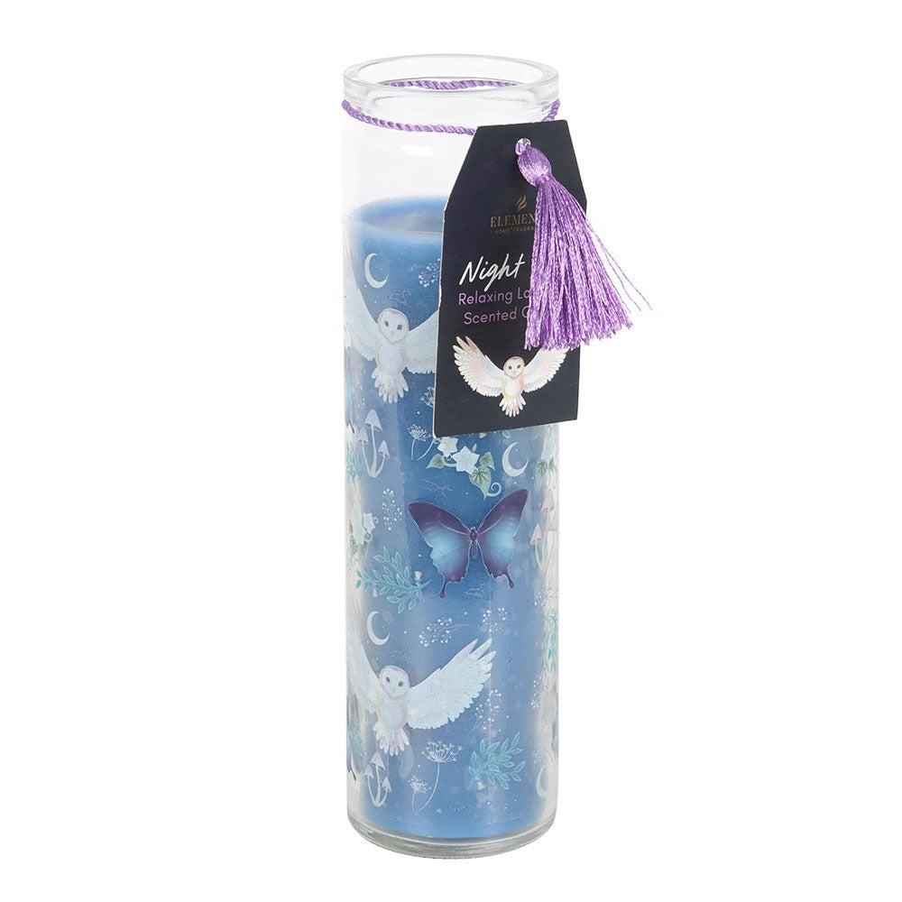 Night Owl Lavender Glass Tube Candle