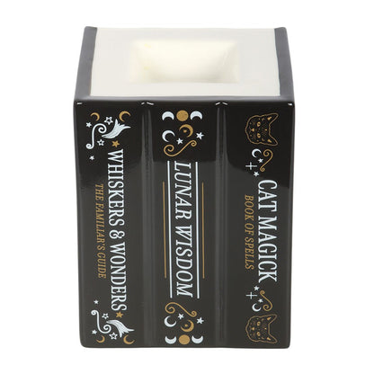 Black Cat Book of Spells Oil Burner and Wax Warmer