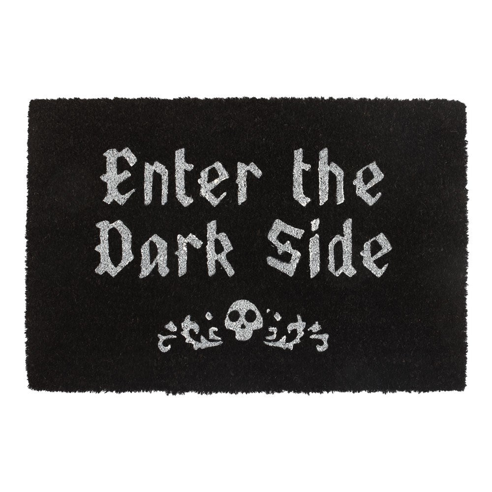 Black Enter The Dark Side Coir Doormat