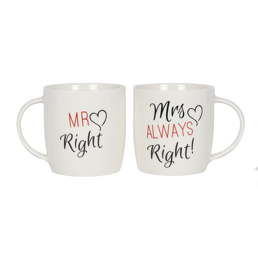 Mr & Mrs Always Right Ceramic Mug Set