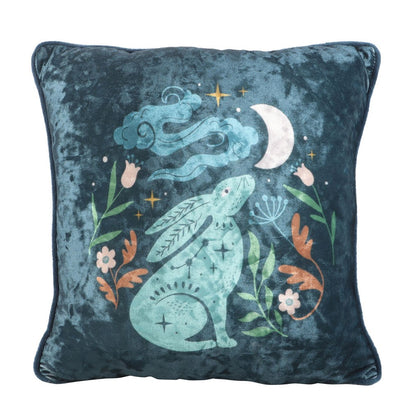 Midnight Hare Square Cushion