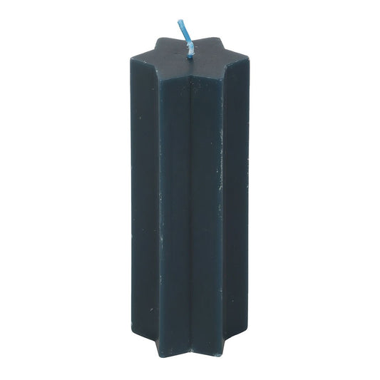 Navy Starry Night Star Shaped Taper Candle