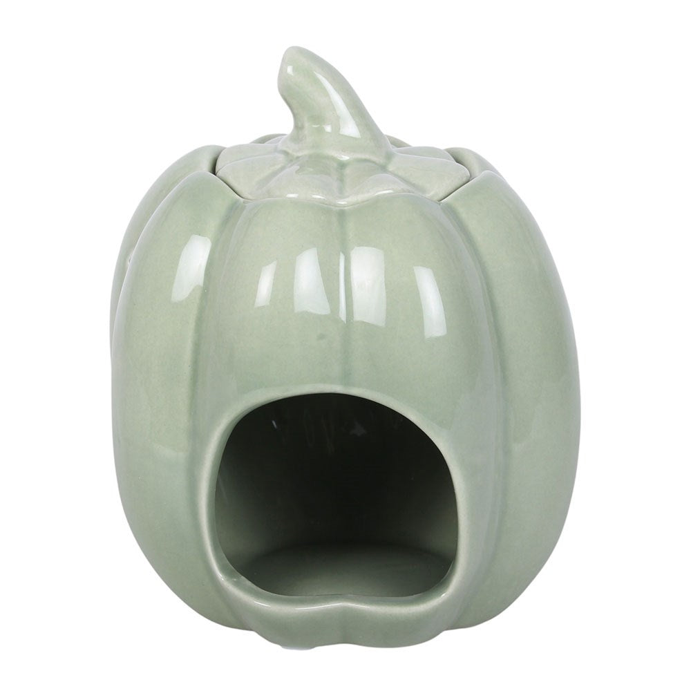 Tall Sage Green Pumpkin Oil Burner