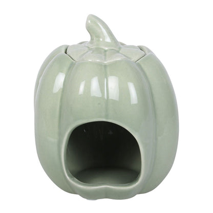 Tall Sage Green Pumpkin Oil Burner