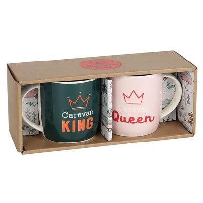 Caravan King and Queen Couples Mug Set