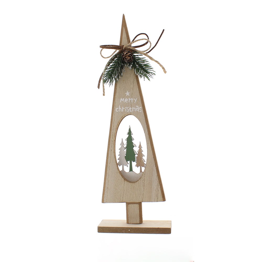 Wooden Tree Standing Ornament