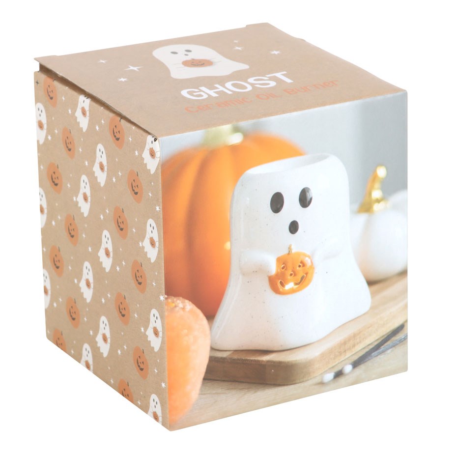 Ghost Oil Burner With Pumpkin