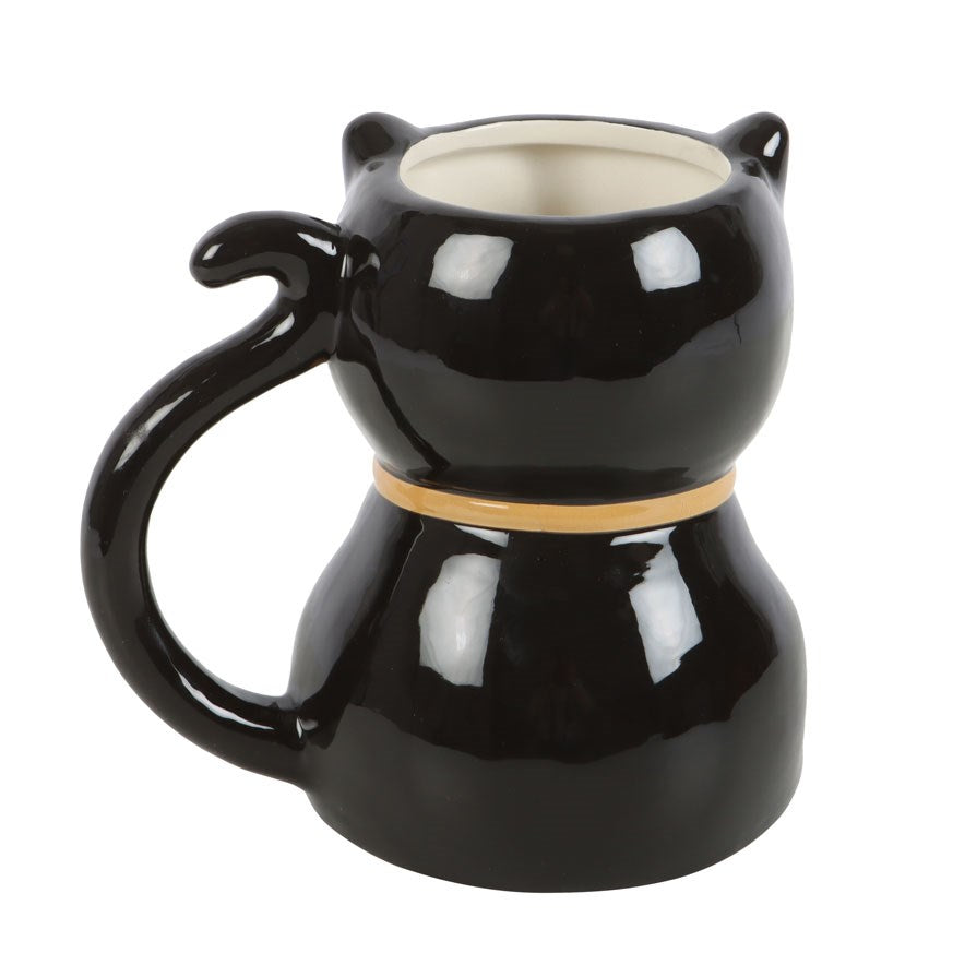 Black Cat Shaped Mug