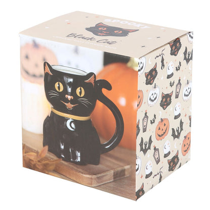 Black Cat Shaped Mug