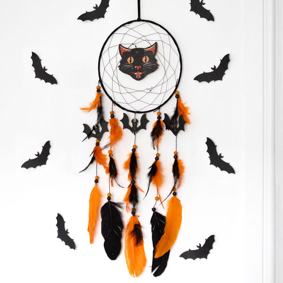 Black Cat Halloween Dreamcatcher