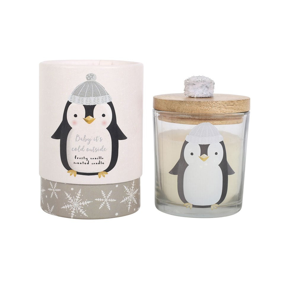 Frosty Vanilla Penguin Candle