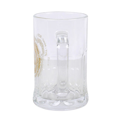Celtic Triquetra Knot Glass Beer Tankard with Coaster