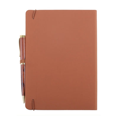 Celtic Shield Knot A5 Faux Leather Notebook with Pen
