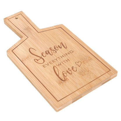 Season Everything With Love' Bamboo Serving Board (H26.5 cm)