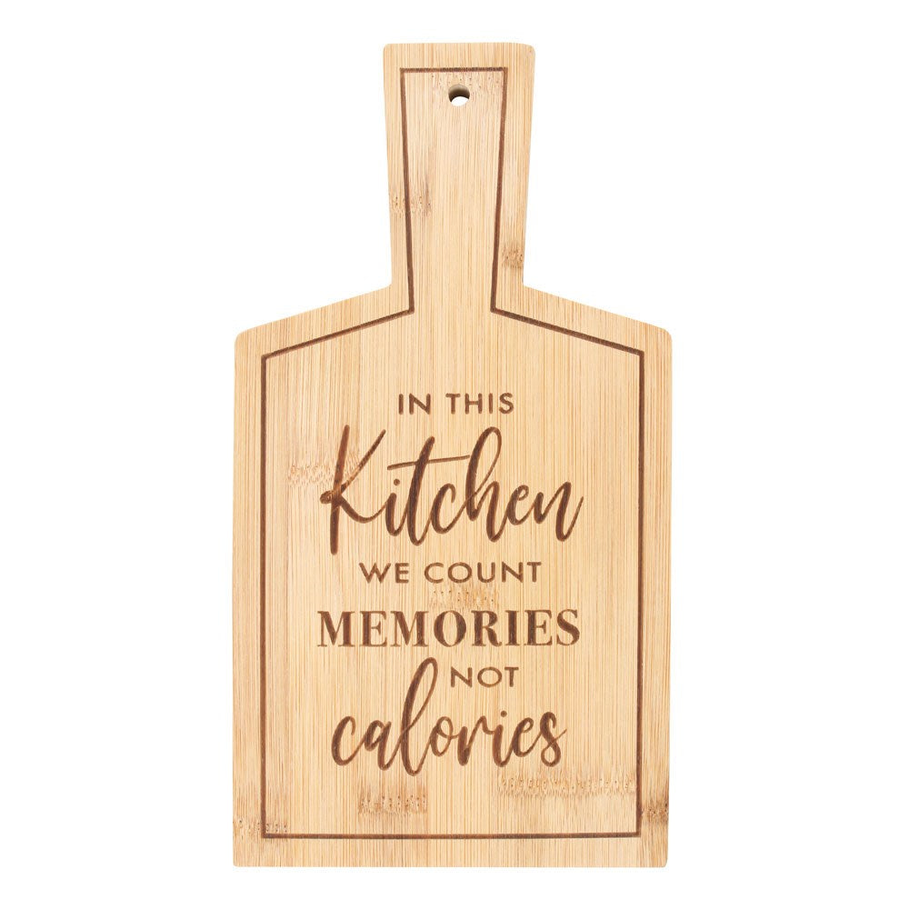 Count Memories Not Calories' Bamboo Serving Board (H26.5 cm)