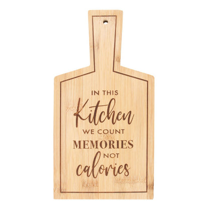 Count Memories Not Calories' Bamboo Serving Board (H26.5 cm)