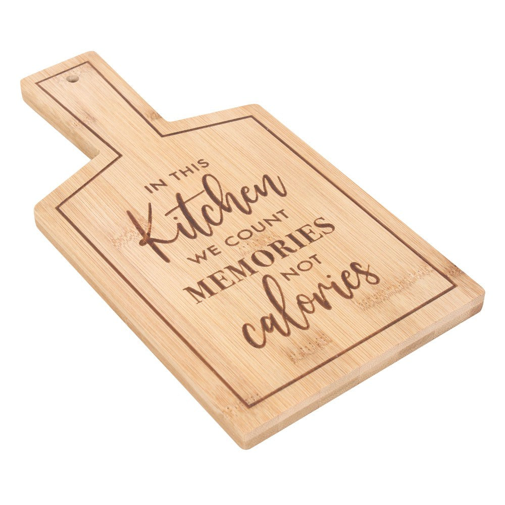 Count Memories Not Calories' Bamboo Serving Board (H26.5 cm)