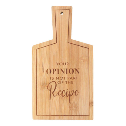 Your Opinion' Bamboo Serving Board (H26.5 cm)