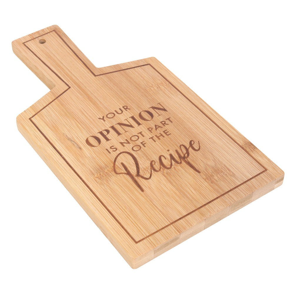 Your Opinion' Bamboo Serving Board (H26.5 cm)