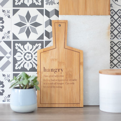 Bamboo 'Hangry' Serving Board. (H26.5 cm)