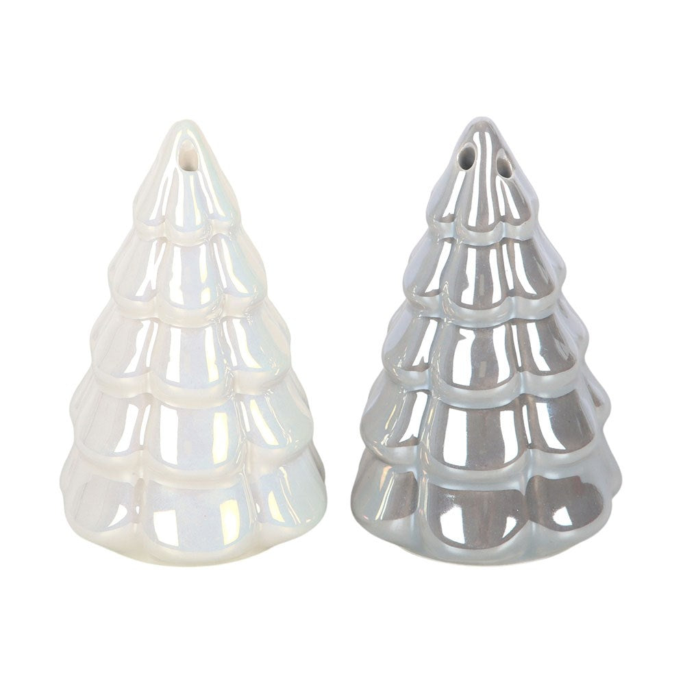 Iridescent Fir Tree Salt and Pepper Shakers