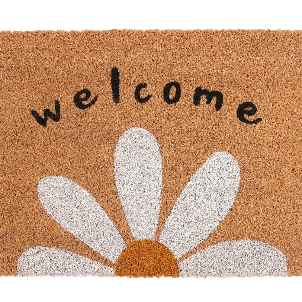 Natural Daisy Welcome Doormat