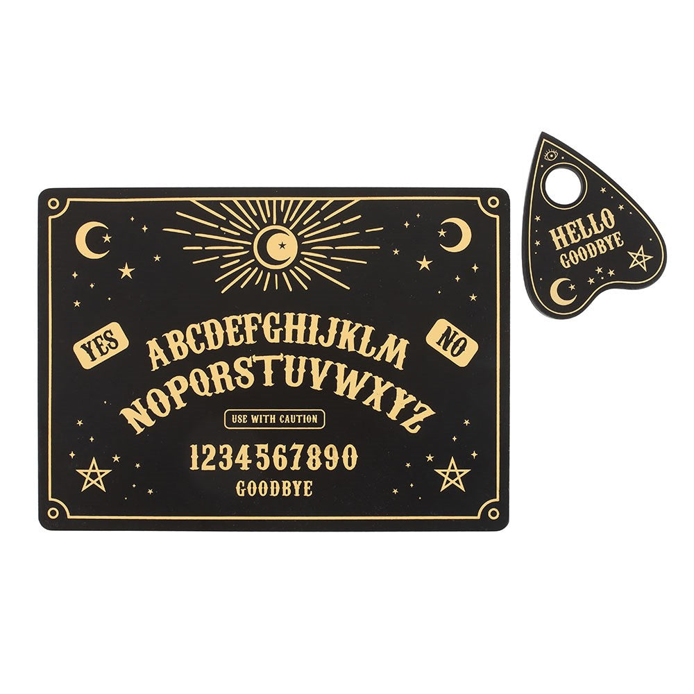 Black Talking Board Placemat and Coaster
