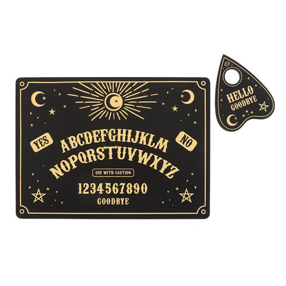 Black Talking Board Placemat and Coaster