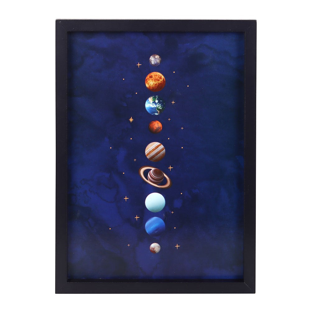 Solar System Wooden Framed Wall Print