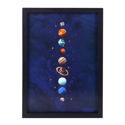 Solar System Wooden Framed Wall Print
