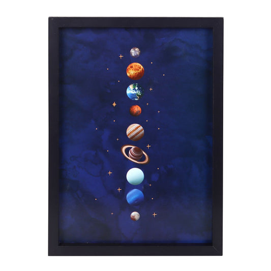 Solar System Wooden Framed Wall Print