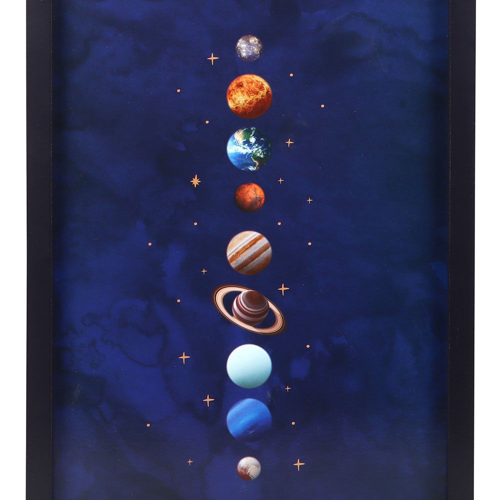 Solar System Wooden Framed Wall Print