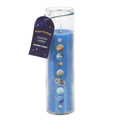 Solar System Cedar Scented Tube Glass Candle