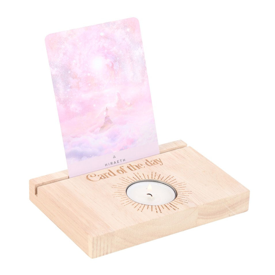 Natural Card of the Day Tarot Card Stand Tealight Holder