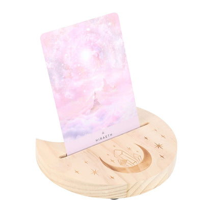 Natural Crystal Crescent Moon Tarot Card Stand