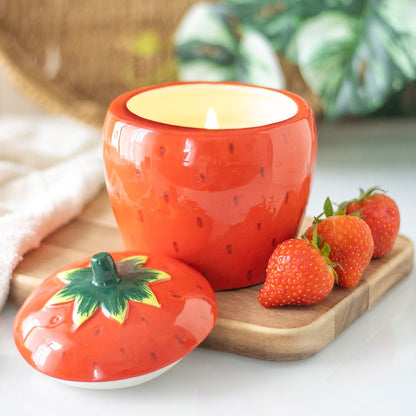 Strawberry Shaped Jar Candle