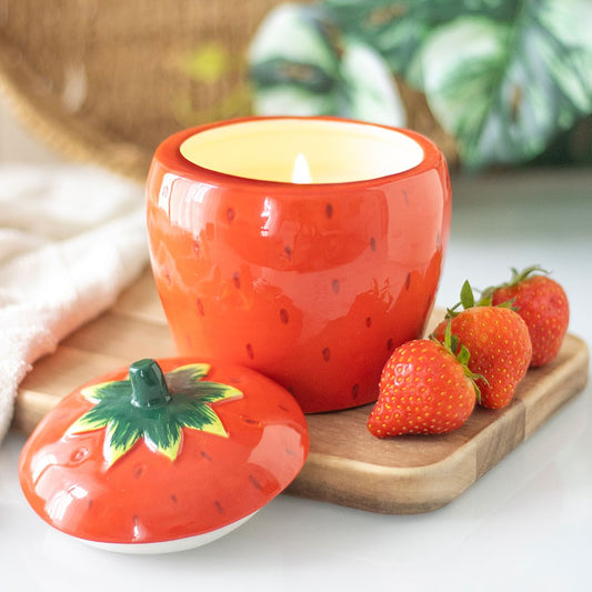 Strawberry Shaped Jar Candle
