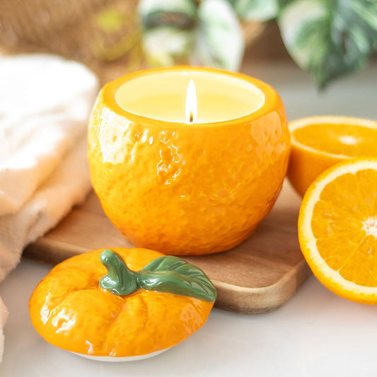 Orange Shaped Jar Candle