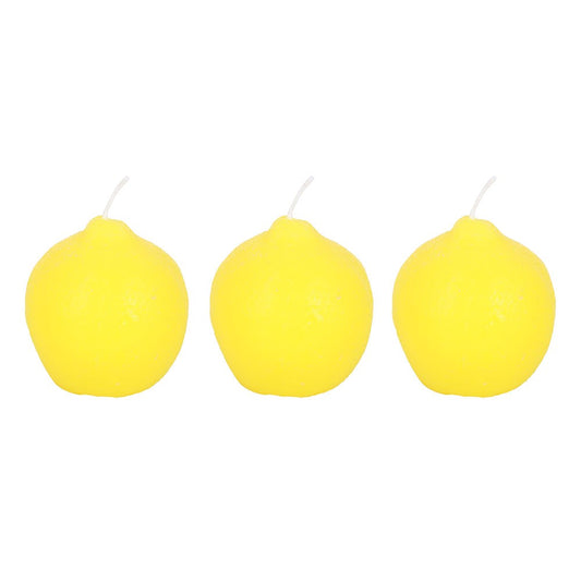 Set of 3 Lemon Shaped Candles