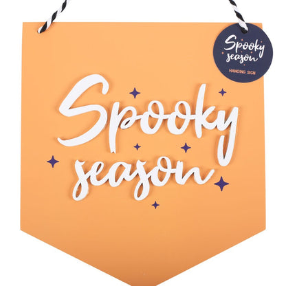 Orange Spooky Season Hanging Sign