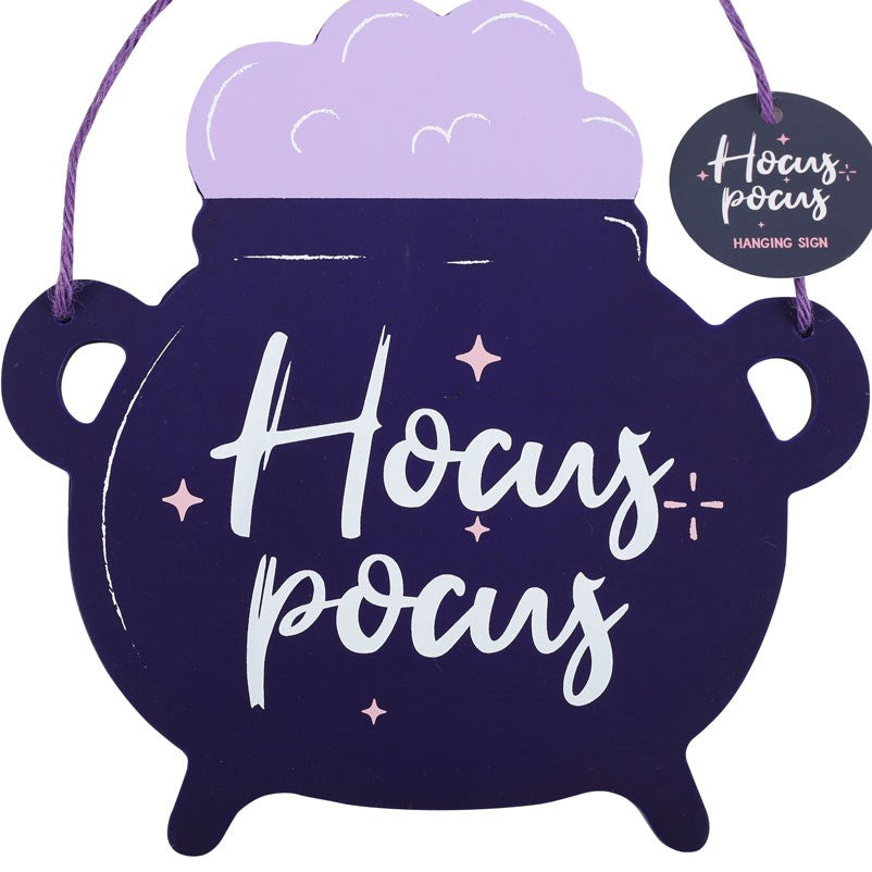 Hocus Pocus Cauldron Hanging Sign