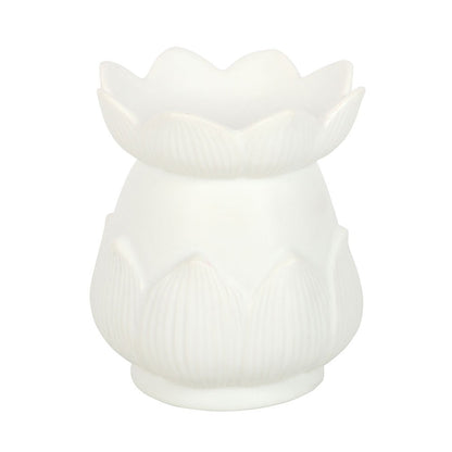 White Lotus Flower Oil Burner