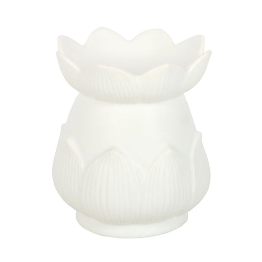 White Lotus Flower Oil Burner