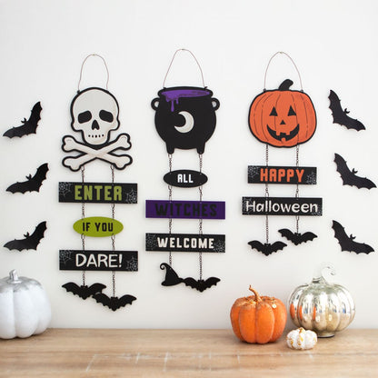 Happy Halloween Pumpkin Chain Sign